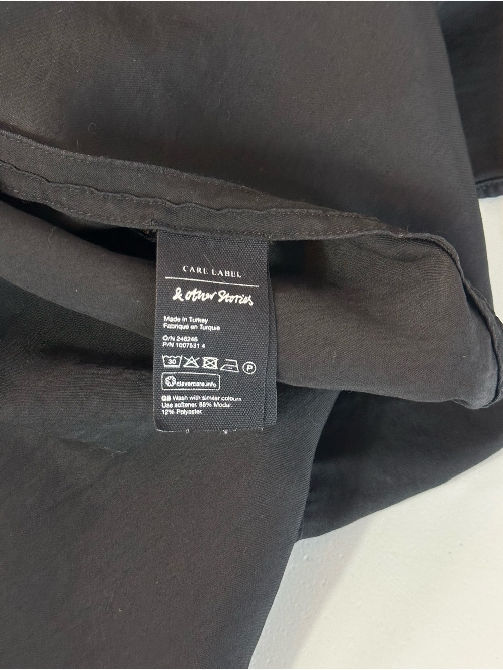 & Other Stories Paris Atelier Black Puff Sleeve Side Tie Wrap Dress Size 34 - Picture 12 of 14